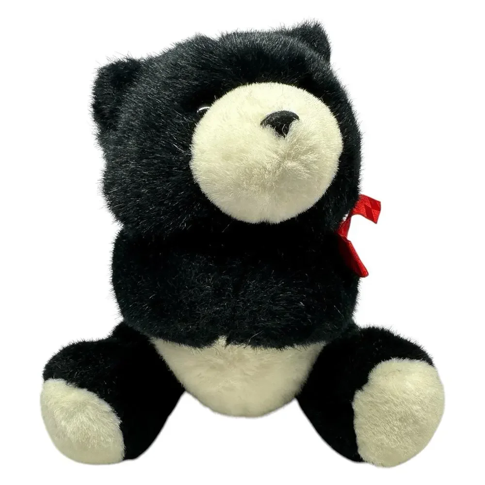 Vintage 1990 Hallmark Heartline Black Bear Plush 8